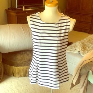 Banana Republic striped peplum top